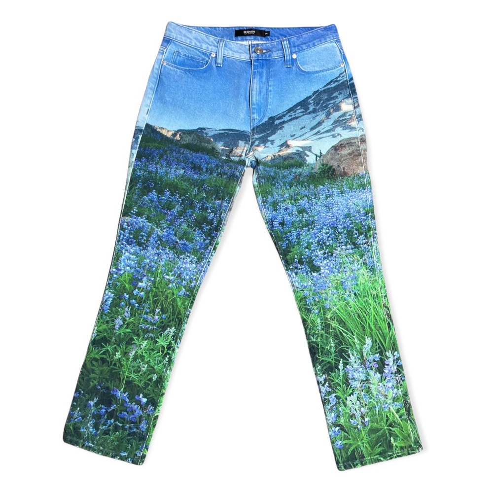 Hudson Jeans Barbara Mountain Blue Flow Crop